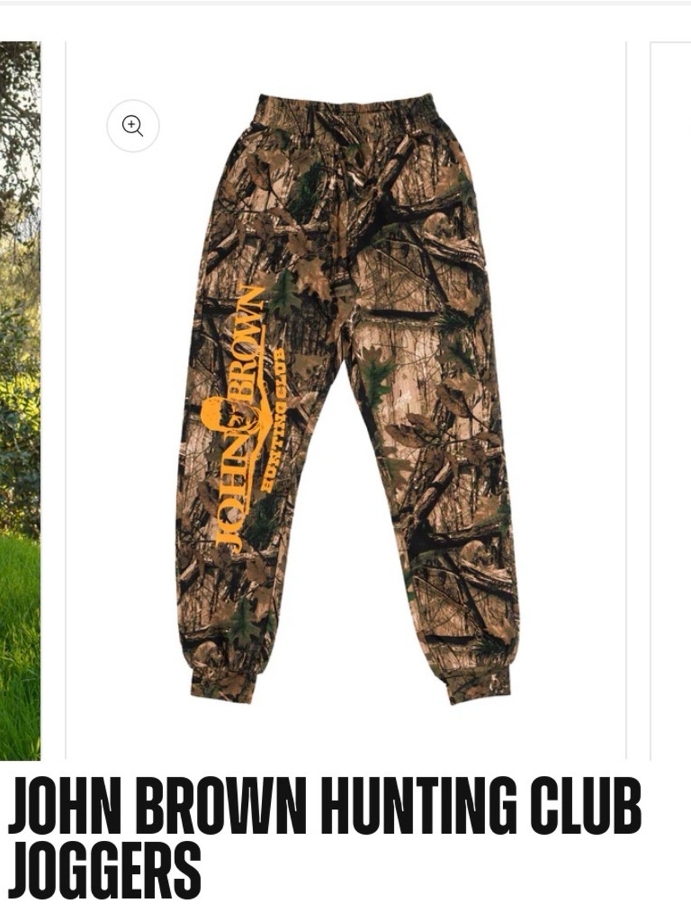 Joah Brown Hunting Club Camo Joggers with Yellow Logo